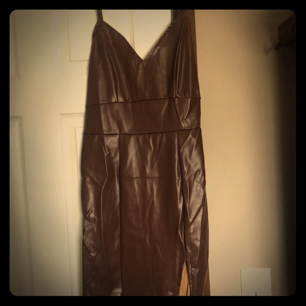 Brand New brown leather  Dress